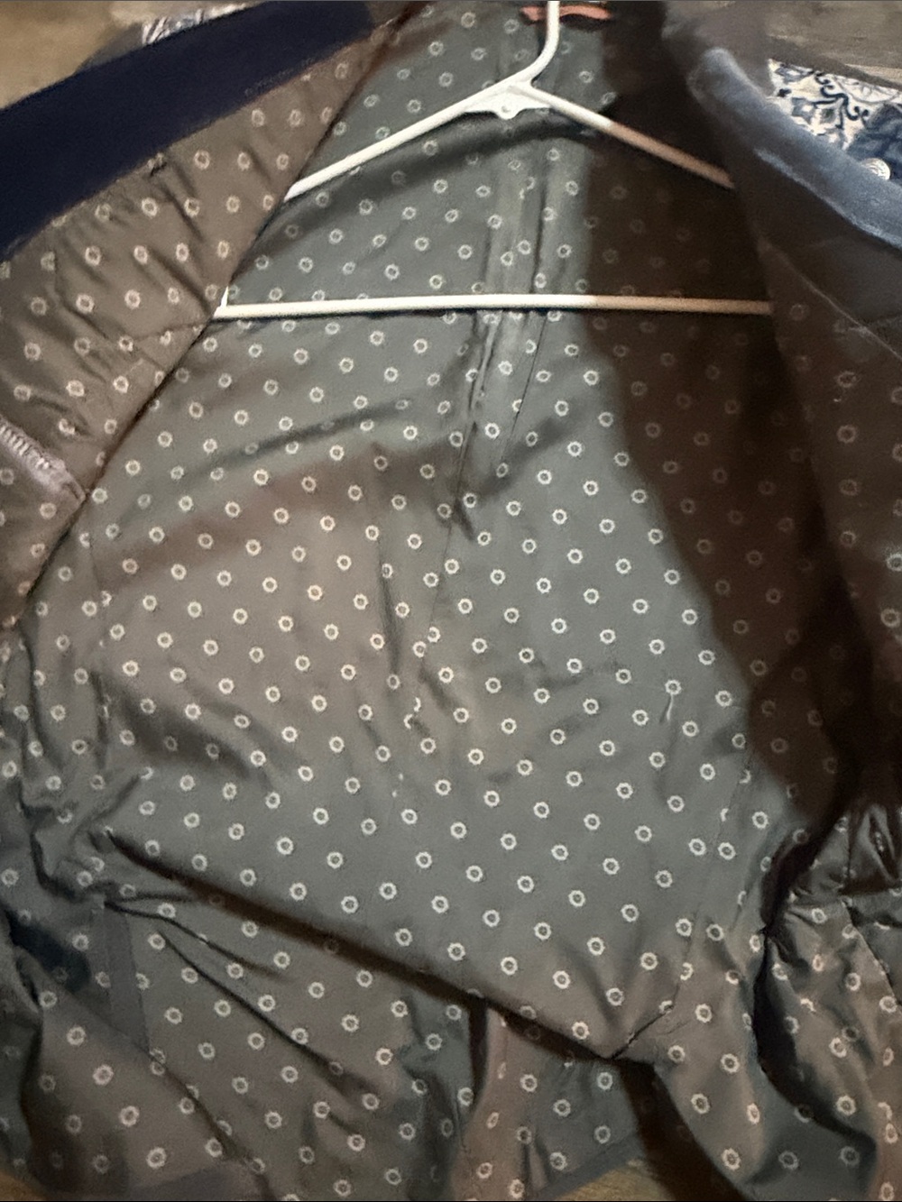 Crown & Ivy Gray Blazer with Blue Paisley and Denim Patchwork - Men’s Blazer - Picture 11 of 11